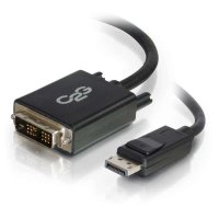 Câble adaptateur DisplayPort mâle vers DVI-D mâle à liaison simple de 2 M - Noir Câble adaptateur DisplayPort mâle vers DVI-D mâle à liaison simple de 2 M - Noir