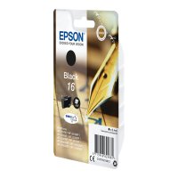 EPSON Cartouche noire serie 16 EPSON 16 cartouche dencre noir capacité standard 5.4ml 175 pages 1-pack blister sans alarme EPSON Cartouche noire serie 16 EPSON 16 cartouche dencre noir capacité standard 5.4ml 175 pages 1-pack blister sans alarme