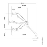 Le support de bureau NewStar, modèle FPMA-D750BLACK est un support de bureau avec inclinaison, rotation et pivot pour écrans plats jusqu’à 81.28 cm (32") (81 cm). Le support de bureau NewStar, modèle FPMA-D750BLACK est un support de bureau avec inclinaison, rotation et pivot pour écrans plats jusqu’à 81.28 cm (32") (81 cm).