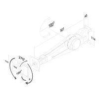 Le support mural NewStar, modèle FPMA-W500 est inclinable, pivotant et a une paroi rotative de montage pour écrans plats jusqu'à 76.2 cm (30") (76 cm). Le support mural NewStar, modèle FPMA-W500 est inclinable, pivotant et a une paroi rotative de montage pour écrans plats jusqu'à 76.2 cm (30") (76 cm).
