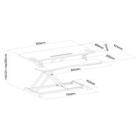 Le poste de travail NewStar assis-debout, modèle NS-WS300BLACK convertit une table standard en poste de travail assis-debout très confortable pour la santé. Le poste de travail NewStar assis-debout, modèle NS-WS300BLACK convertit une table standard en poste de travail assis-debout très confortable pour la santé.