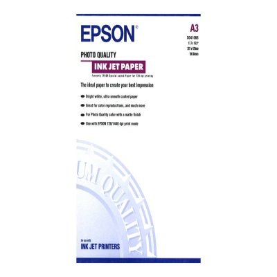 EPSON PAPIER COUCHE A3 QUALITE EPSON S041068 Photo papier inkjet 104g/m2 A3 100 feuilles pack de 1