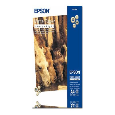 EPSON PAPIER MAT EPAIS A4 50 F. EPSON S041256 Matte heavyweight papier inkjet 167g/m2 A4 50 feuilles pack de 1 one-sided