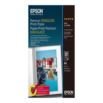 EPSON PAPIER PHOTO PREMIUM SEMI EPSON PREMIUM semi brillant photo papier inkjet 251g/m2 A4 20 feuilles pack de 1