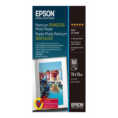 RAMETTE 50F PAPIER SEMI-GLACE 10X15 PHOTO PREMIUM EPSON STYLUS ORIGINE 251G 