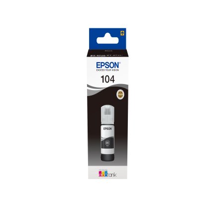 CARTOUCHE JET D'ENCRE NOIRE 65ML EPSON ECOTANK 104 ET-2710.2711.2720 2726.4700 ORIGINE