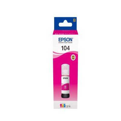 CARTOUCHE JET D'ENCRE MAGENTA 70ML EPSON ECOTANK 104 ET-2710.2711.2720 2726.4700 ORIGINE