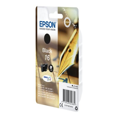 EPSON Singlepack Black 16 DURABrite Ultr EPSON 16 cartouche encre noir capacité standard 5.4ml 175 pages 1-pack RF-AM blister EPSON Singlepack Black 16 DURABrite Ultr EPSON 16 cartouche encre noir capacité standard 5.4ml 175 pages 1-pack RF-AM blister