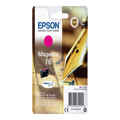 EPSON Serie Stylo Encre Durabri EPSON 16 cartouche dencre magenta capacité standard 3.1ml 165 pages 1-pack blister sans alarme