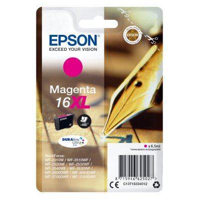 EPSON Serie Stylo Encre Durabri EPSON 16XL cartouche dencre magenta haute capacité 6.5ml 450 pages 1-pack blister sans alarme