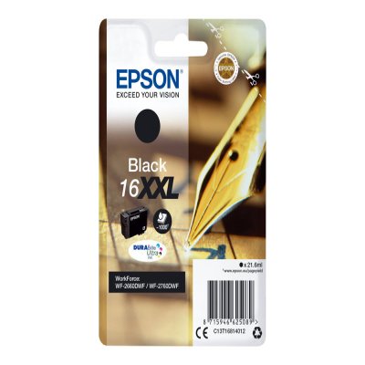 EPSON cartouche noire 16XXL WF2660DWF EPSON 16XXL cartouche dencre noir trs haute capacité 1.000 pages pack de 1