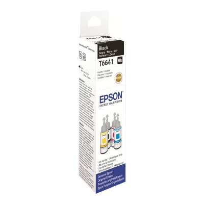 RECHARGE NOIRE T6641 70ML EPSON L100.L110.L120.L130.L200.L210.L220. L310.L350.L355.L365.L455.L475.L500. L555.L565.L575 / ECOTANK ET-1400. 2500.2550.4500 ORIGINE
