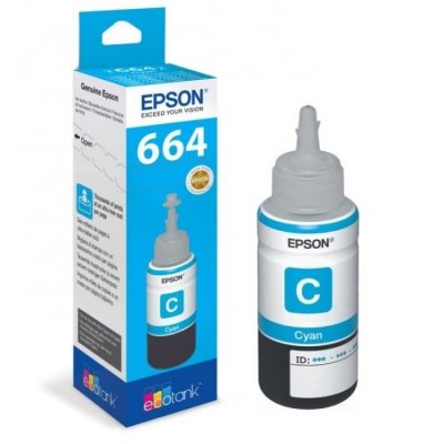 RECHARGE CYAN T6642 70ML EPSON L100.L110.L120.L130.L200.L210.L220. L310.L350.L355.L365.L455.L475.L500. L555.L565.L575 / ECOTANK ET-1400. 2500.2550.4500 ORIGINE
