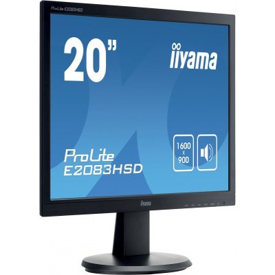 ECRAN IIYAMA PROLITE E2083HSD-1 20" - 1600 X 900 - 1000:1 - 5 MS 250 CD/M2 - HAUT PARLEUR - DVI/VGA RCP 0.00 +DEEE 1.42 EURO INCLUS