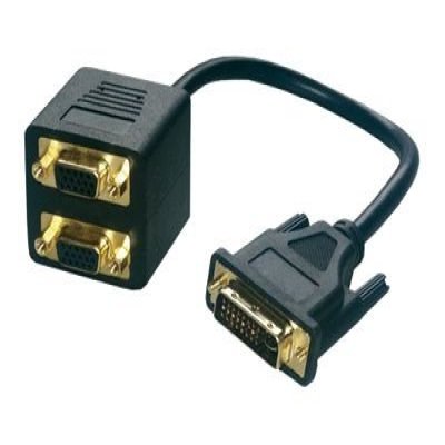 MCL Adaptateur en cable DVI-I male MCL Adaptateur en cable DVI-I male / 2 x HD15 femelle - 30cm MCL Adaptateur en cable DVI-I male MCL Adaptateur en cable DVI-I male / 2 x HD15 femelle - 30cm