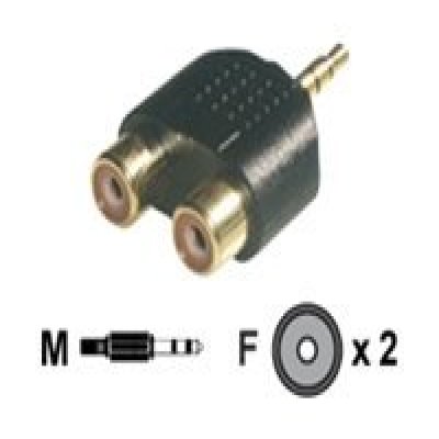MCL Adaptateur JACK 3.5 male / 2 x RCA f MCL Adaptateur JACK 3.5 male / 2 x RCA femelle haute qualité MCL Adaptateur JACK 3.5 male / 2 x RCA f MCL Adaptateur JACK 3.5 male / 2 x RCA femelle haute qualité