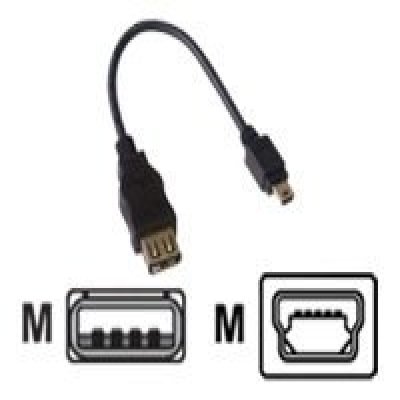 MCL - Cable adaptateur USB A femelle MCL - Cable adaptateur USB A femelle / mini USB B male 5 broches - 20cm MCL - Cable adaptateur USB A femelle MCL - Cable adaptateur USB A femelle / mini USB B male 5 broches - 20cm