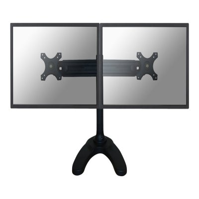 Le support de bureau NewStar, modèle FPMA-D700DD, est un montage inclinable, pivotant et rotatif, pour 2 écrans plats jusqu'à 76.2 cm (30") (76 cm).