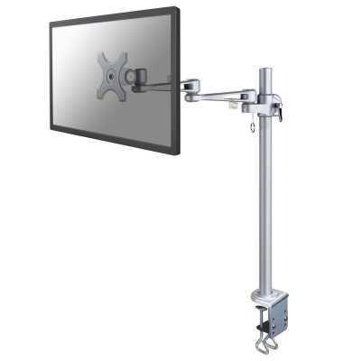 Le support de bureau NewStar, modèle FPMA-D935POLE70 est un support de bureau avec inclinaison, rotation et pivot pour écran plat jusqu’à 30” (76 cm).