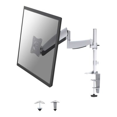Le support de bureau NewStar, modèle FPMA-D950, s’incline, se tourne et pivote, il est adapté pour un écran plat jusqu’à 76.2 cm (30") (76 cm).