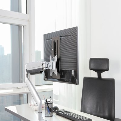 L'adaptateur NewStar, modèle FPMA-LIFT100BLACK, permet d'ajuster la hauteur d'un écran plat. L'adaptateur NewStar, modèle FPMA-LIFT100BLACK, permet d'ajuster la hauteur d'un écran plat.