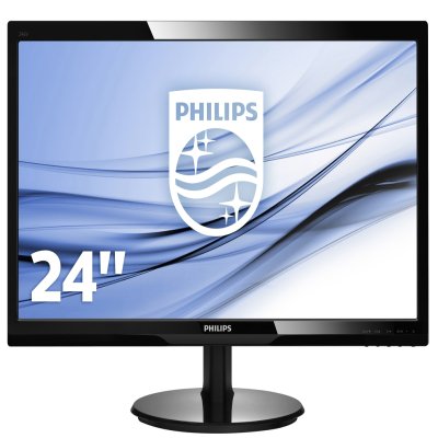 PHILIPS V-LINE 246V5LSB - ECRAN LED 24" - 1920 x 1080 FULLHD - 250 CD / M2 - 1000:1 - 5 MS - DVI-D.VGA - NOIR