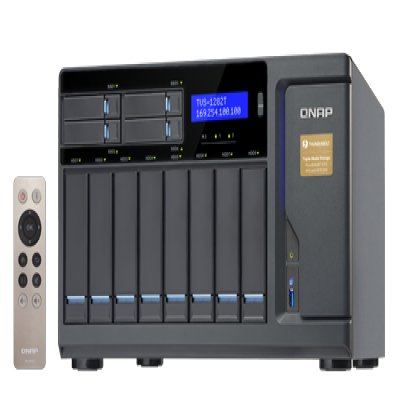 QNAP TVS-1282T-i7-32G 12-Bay TurboNAS QNAP TVS-1282T-i7-32G 12-Bay TurboNAS SATA 6G i7-6700 3&period;4GHz 32GB RAM 4-LAN 2x 10Gbase-T 2x Thunderbolt port iSCSI RAID 0 1 5 6 10