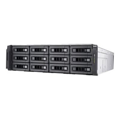 QNAP TVS-EC1280U-SAS-RP-16G-Rack 12Bay QNAP TVS-EC1280U-SAS-RP-16G-Rack 12Bay SAS 12G SATA 6G Xeon E3-1246 v2 3&period;5GHz 16GB RAM LAN-10G2SF-MLX 40G ready without Railkit