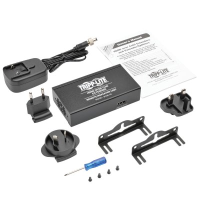 Prolongateur actif HDMI sur Cat5/6, Répéteur de type boîtier, Vidéo et Audio, 1080p @ 60 Hz, Alimentation électrique internationale, Jusqu'à 175 pi. Prolongateur actif HDMI sur Cat5/6, Répéteur de type boîtier, Vidéo et Audio, 1080p @ 60 Hz, Alimentation électrique internationale, Jusqu'à 175 pi.