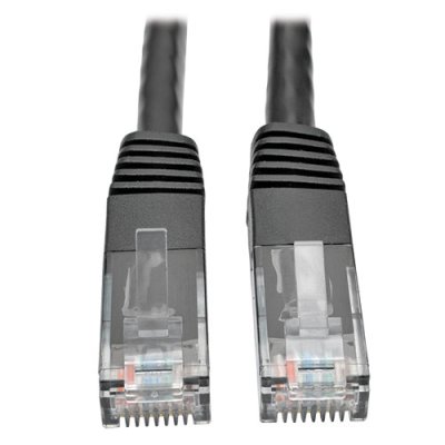 Cat6 Cable RJ45 M&sol;M Black 5 ft&period;