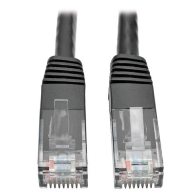 Cat6 Cable RJ45 M&sol;M Black 15 ft&period;