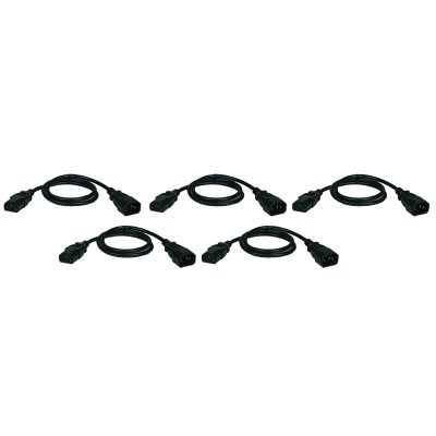 320C14 to IEC320C13 2ft 5Pack