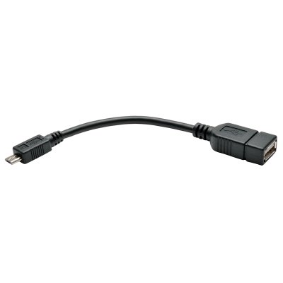 5 Pin Micro USB A to USB A M&sol;F 6"
